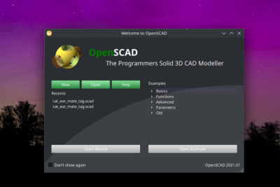 Das Startfenster von OpenSCAD.