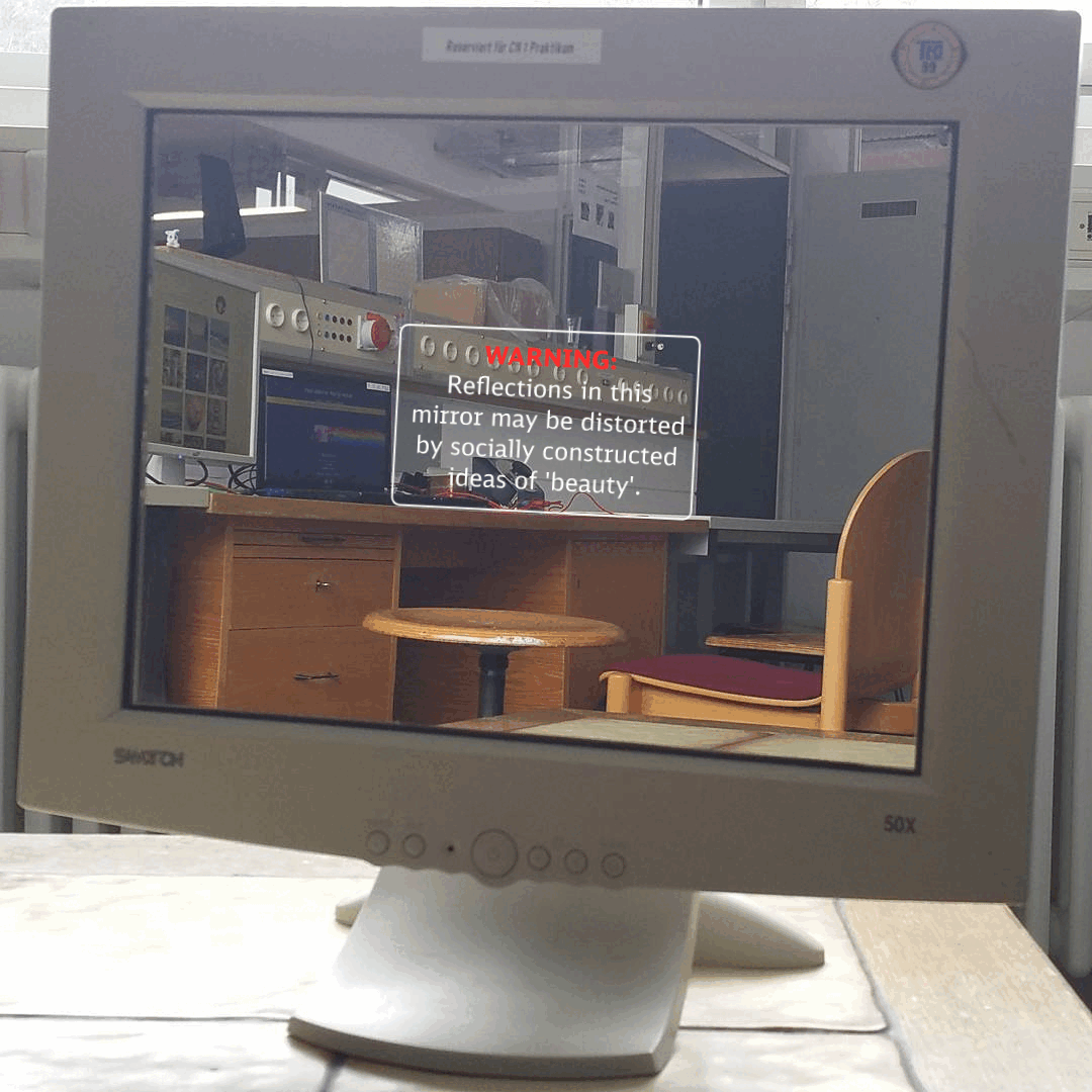 Kombination aus dem Bild des Monitors mit der SVG-Datei des Stickers, der rote Text wurde animiert, dass er weich heller und dunkler wird. Kombination aus dem Bild des Monitors mit der SVG-Datei des Stickers, der rote Text wurde animiert, dass er weich heller und dunkler wird.